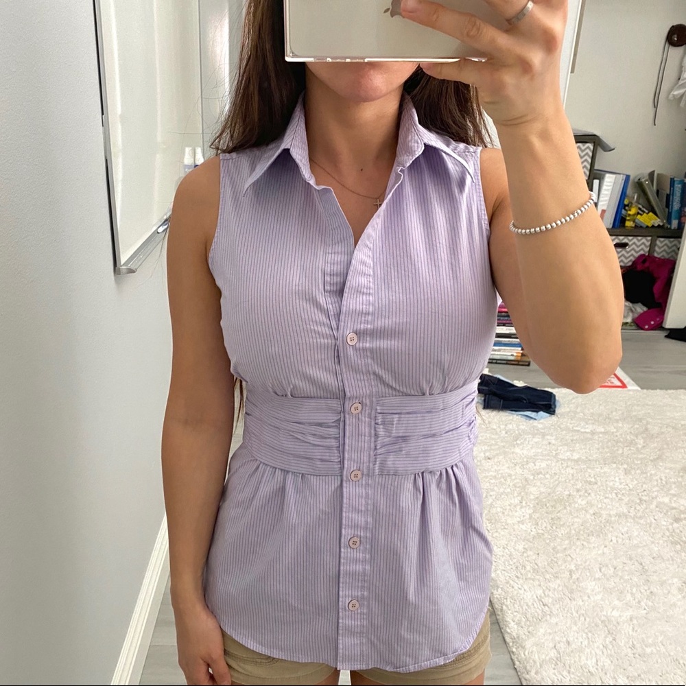 Baby Purple New York & Company Short Sleeve blouse